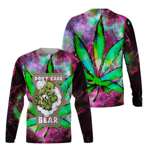 420 Hoodie Dont't Care Bear 3D Full Over Print HT1223