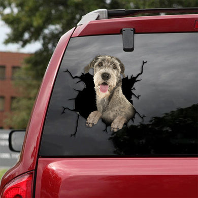 [th0368-snf-tpa]-irish-wolfhound-crack-car-sticker-dogs-lover