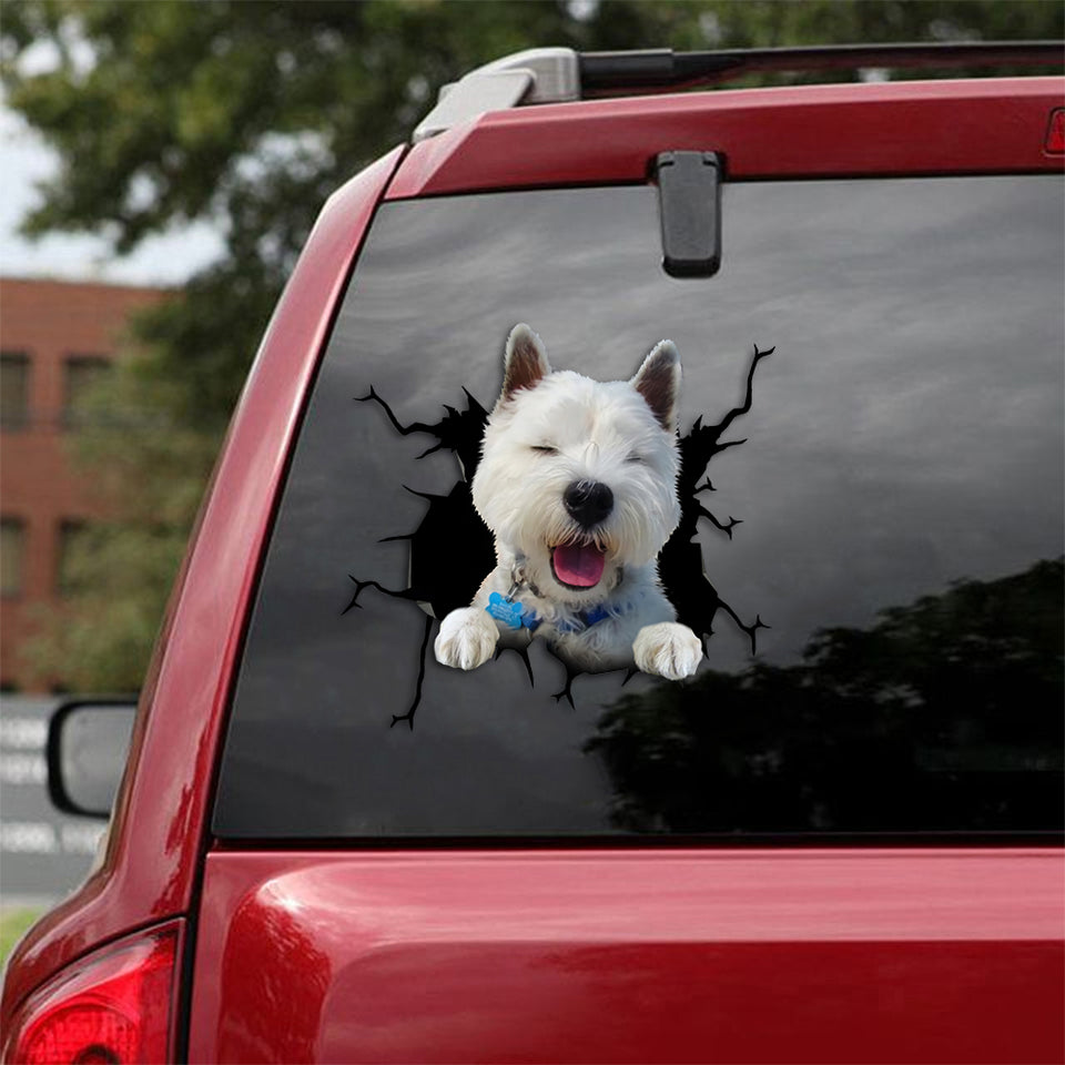 [th0376-snf-tpa]-west-highland-white-terrier-crack-car-sticker-dogs-lover