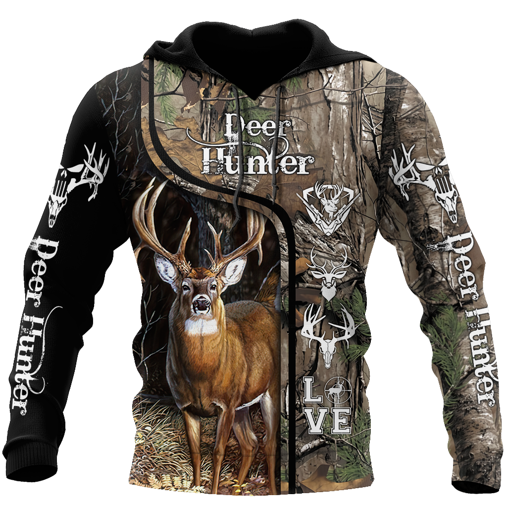 3D All Over Printed Deer Hunting Hoodie AM082015