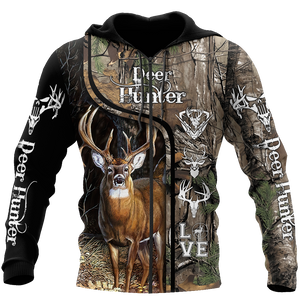 3D All Over Printed Deer Hunting Hoodie AM082015