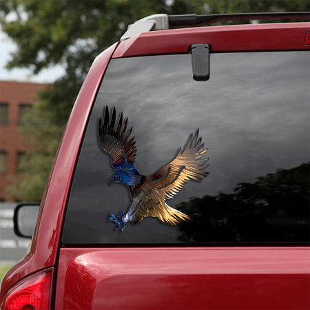 [sk1049-snf-tpa]-eagle-car-sticker-animals-lover