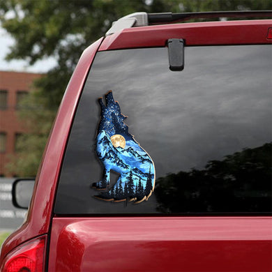 [sk1050-snf-tpa]-wolf-car-sticker-animals-lover
