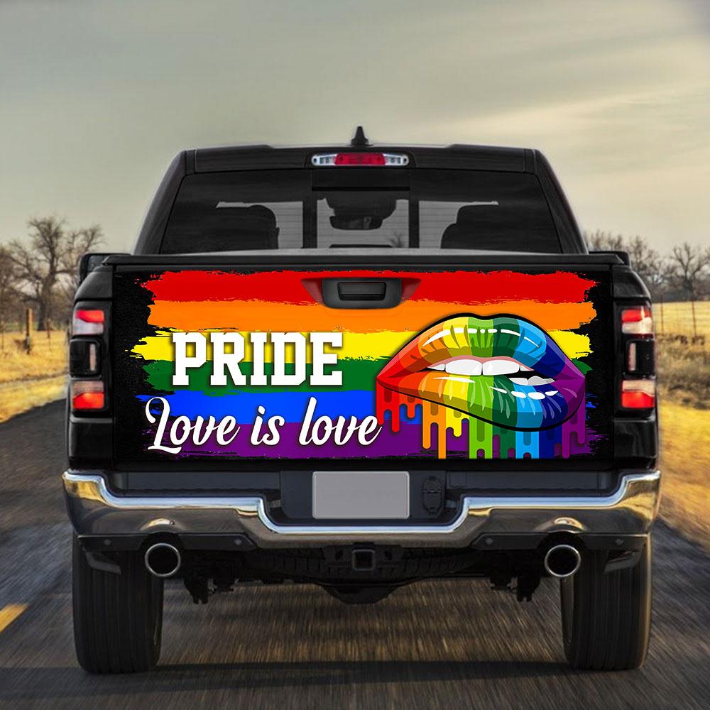 Pride Love Is Lotruck Tailgate Decal Sticker Wrap Tailgate Wrap Decals For Trucks