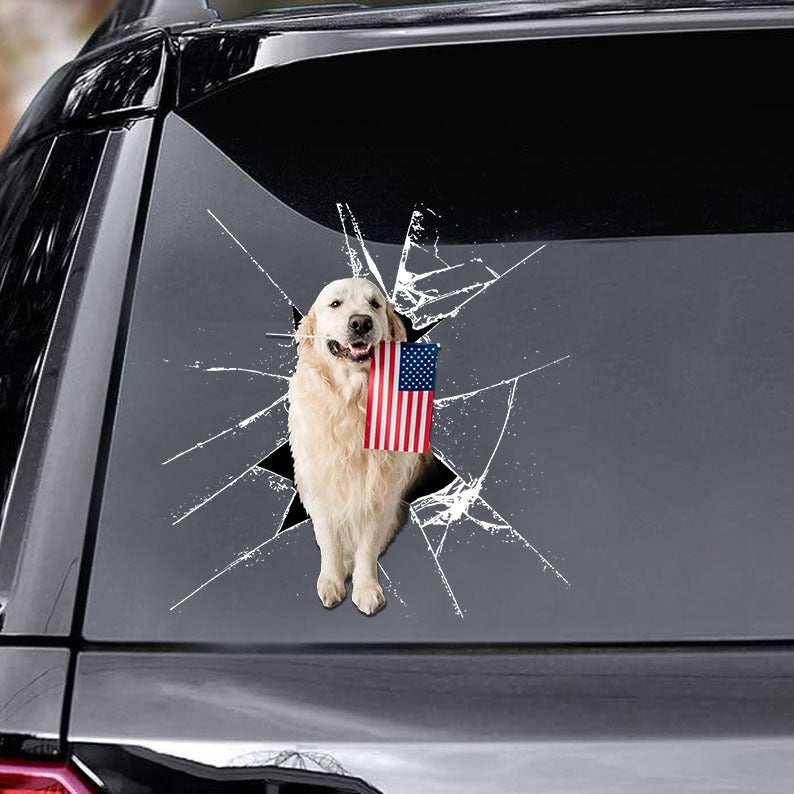 [ld1733-snf-lad]-dog-america-crack-car-sticker-america-lovers