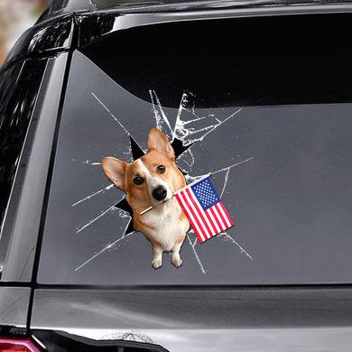 [ld1738-snf-lad]-dog-america-crack-car-sticker-america-lovers