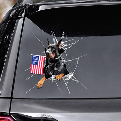 [ld1739-snf-lad]-dog-america-crack-car-sticker-america-lovers