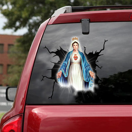 [ld0137-snf-lad]-mary-crack-car-sticker-mary-lover