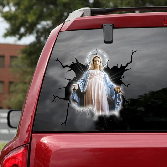 [ld0139-snf-lad]-mary-crack-car-sticker-mary-lover