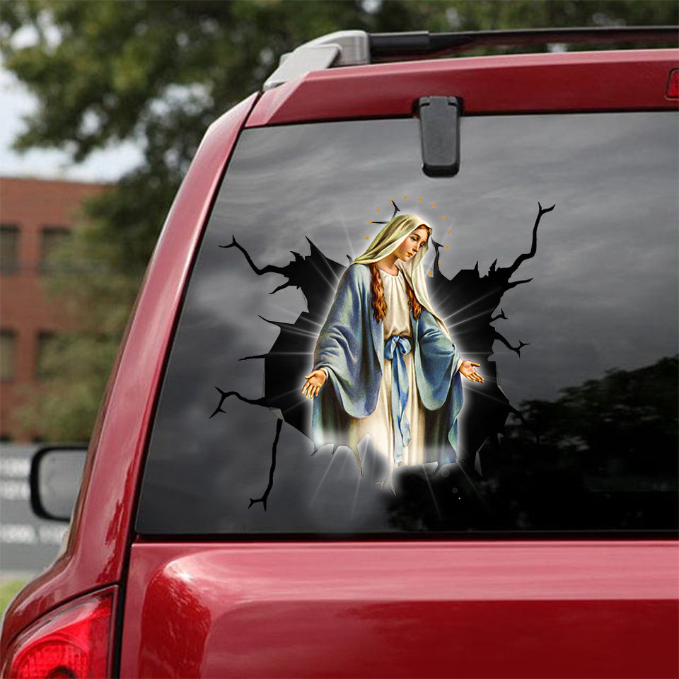 [ld0141-snf-lad]-mary-crack-car-sticker-mary-lover