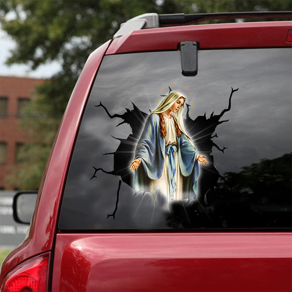 [ld0141-snf-lad]-mary-crack-car-sticker-mary-lover