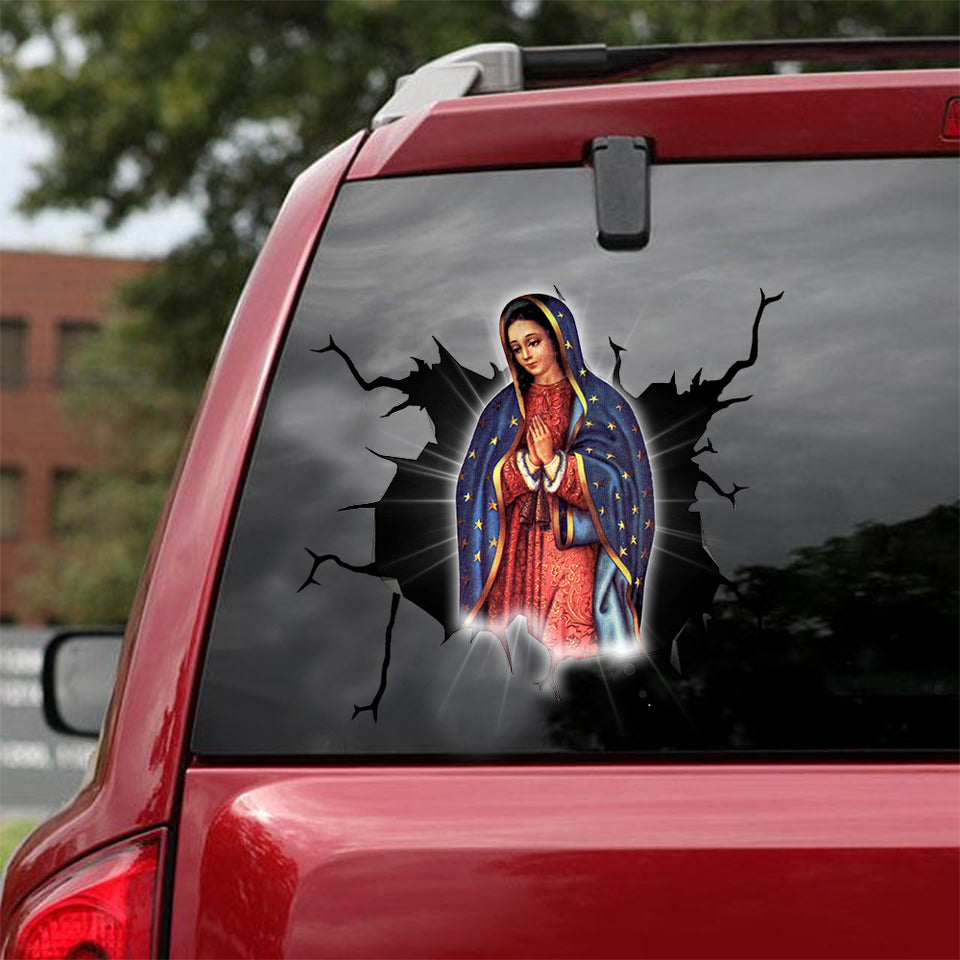 [ld0142-snf-lad]-mary-crack-car-sticker-mary-lover