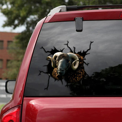 [th0079-snf-tpa]-dall-sheep-crack-car-sticker-sheeps-lover