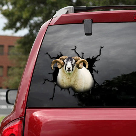 [th0082-snf-tpa]-dall-sheep-crack-car-sticker-sheeps-lover