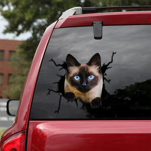 [th0073-snf-tpa]-siamese-cat-crack-car-sticker-cats-lover
