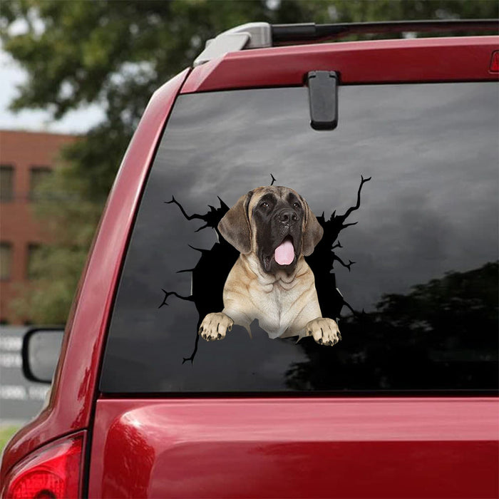 [da0528-snf-lad]-english-mastiff-crack-car-sticker-dogs-lover