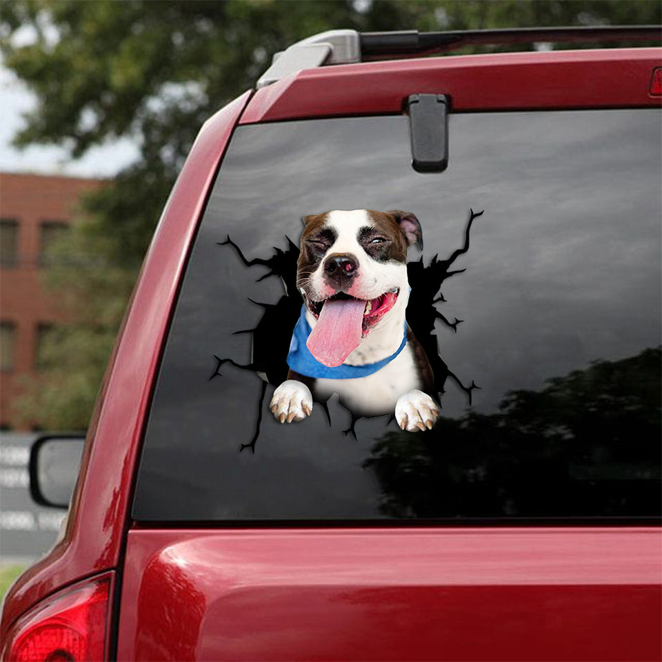 [th0513-snf-tpa]-pitbull-crack-car-sticker-dogs-lover