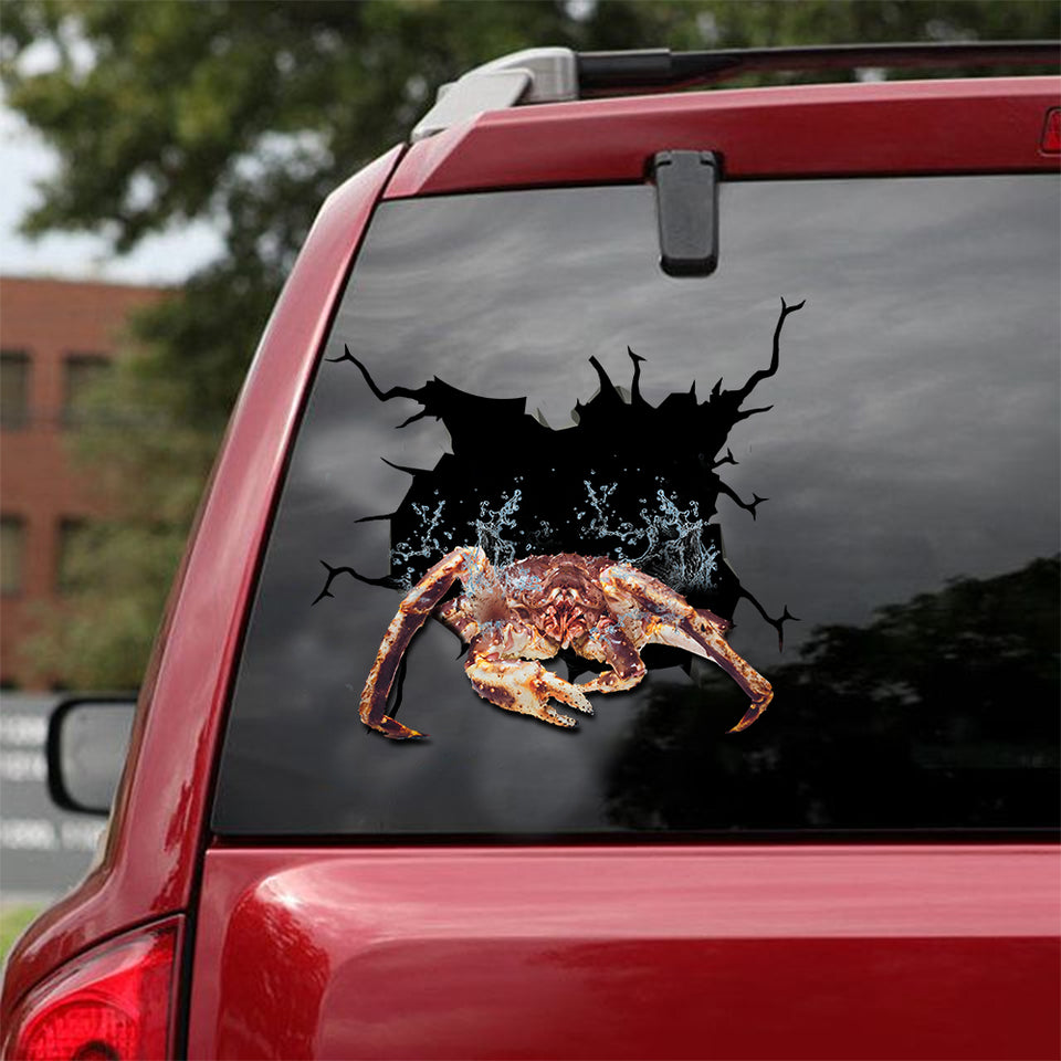 [sk1140-snf-tnt]-king-crab-crack-sticker-sea-animals-lover