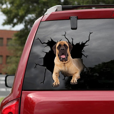 [ld0145-snf-lad]-american-mastiff-crack-car-sticker-dogs-lover