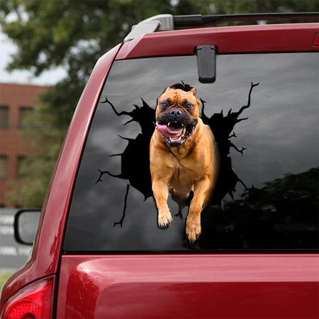 [ld0148-snf-lad]-bull-mastiff-crack-car-sticker-dogs-lover
