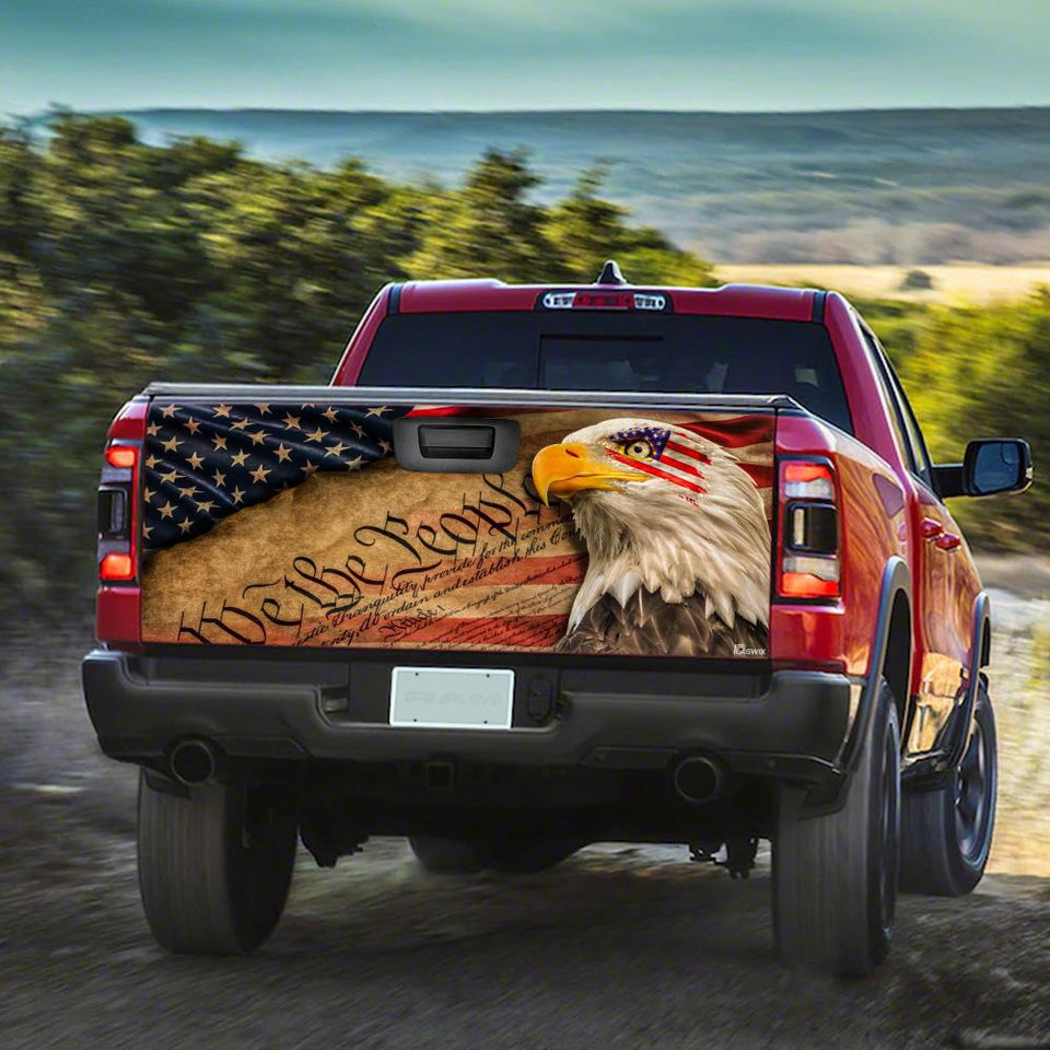 Patriotic American Eagle truck Tailgate Decal Sticker Wrap Tailgate Wrap Decals For Trucks