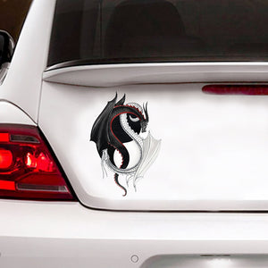 [sk0873-snf-lad]-dragon-car-sticker-animals-lover