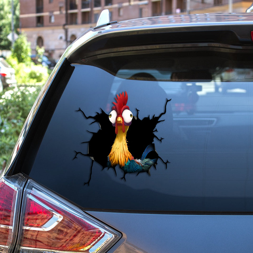 [th0088-snf-tpa]-chicken-car-sticker-animals-lover