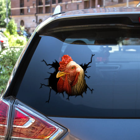 [th0091-snf-tpa]-chicken-car-sticker-animals-lover