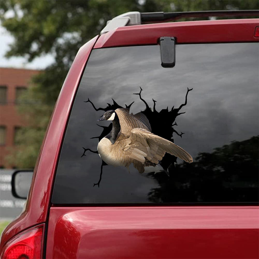 [da0611-snf-tnt]-canada-goose-crack-car-sticker-gooses-lover
