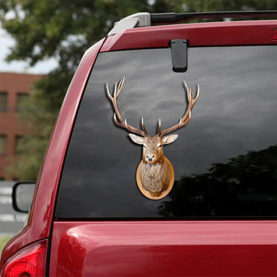 [bv0109-snf-tnt]-deer-crack-car-sticker-trophy-hunting-lover