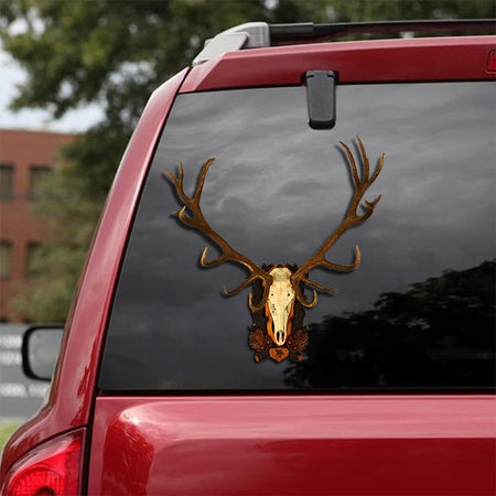 [bv0103-snf-tnt]-deer-crack-car-sticker-trophy-hunting-lover