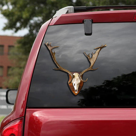 [bv0104-snf-tnt]-deer-crack-car-sticker-trophy-hunting-lover