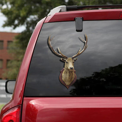 [bv0105-snf-tnt]-deer-crack-car-sticker-trophy-hunting-lover