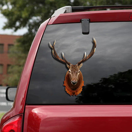 [bv0106-snf-tnt]-deer-crack-car-sticker-trophy-hunting-lover