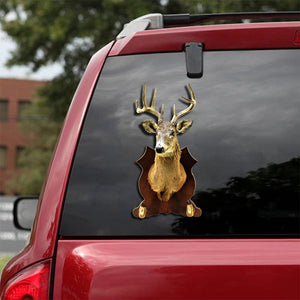 [bv0107-snf-tnt]-deer-crack-car-sticker-trophy-hunting-lover