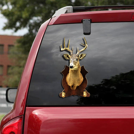 [bv0107-snf-tnt]-deer-crack-car-sticker-trophy-hunting-lover