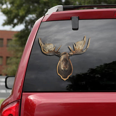 [bv0108-snf-tnt]-deer-crack-car-sticker-trophy-hunting-lover