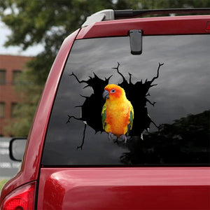 [bv0078-snf-tnt]-parrot-crack-car-sticker-parrot-lover