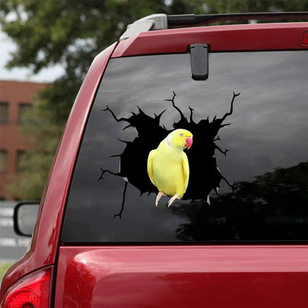 [bv0071-snf-tnt]-parrot-crack-car-sticker-birds-lover