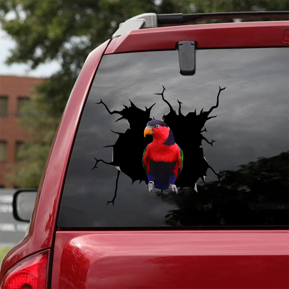 [bv0069-snf-tnt]-parrot-crack-car-sticker-birds-lover
