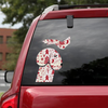 [sk0341-snf-tnt] Dogs Christmas Car Sticker dogs lover - Camellia Print