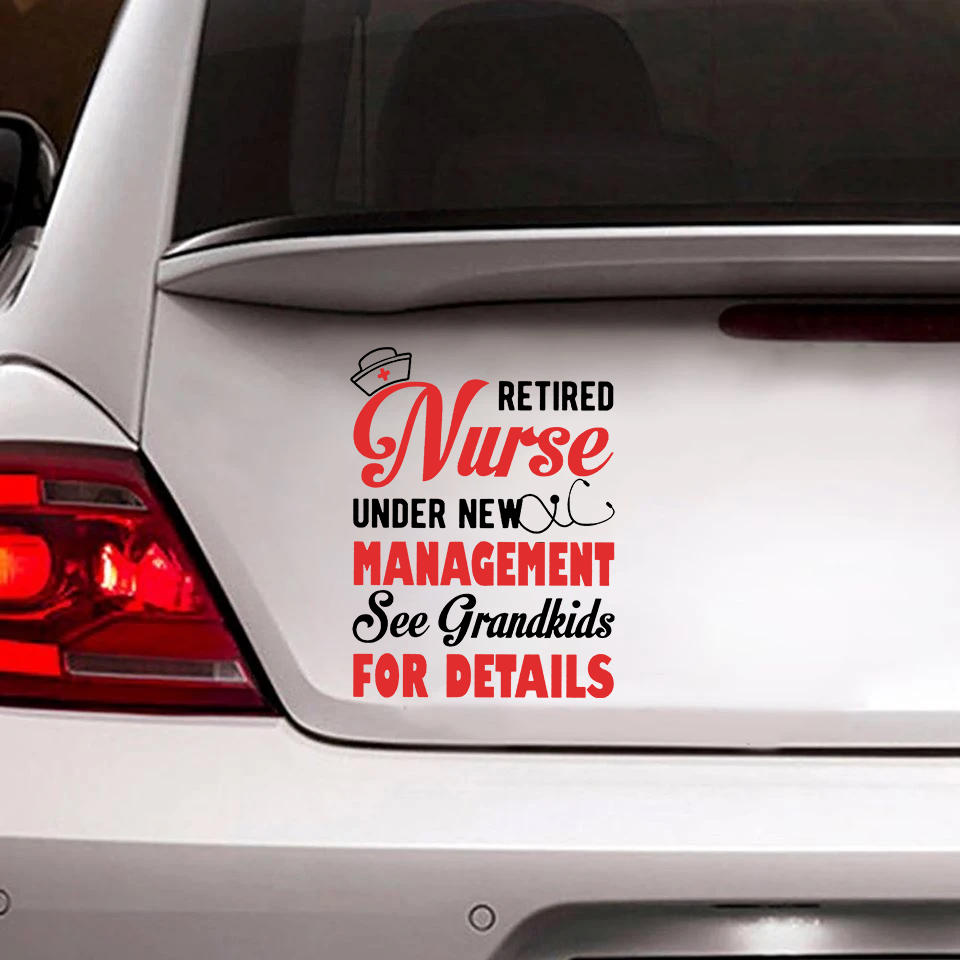 [sk0336-snf-tnt] Nurse management Car Sticker - Camellia Print