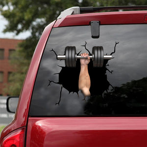 [sk1364-snf-tnt]-dumbbell-crack-sticker-gym-lover