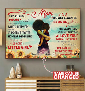 [ld1054-snf-lad]-black-mom-and-daughter-customized-poster