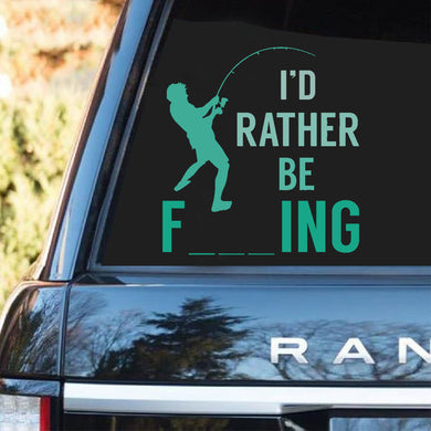[ld1456-snf-lad]-fishing-crack-car-sticker-fishing-lover