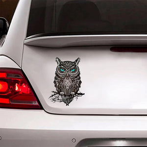 [sk0382-snf-tnt] Owl Car Sticker Animals Lover - Camellia Print