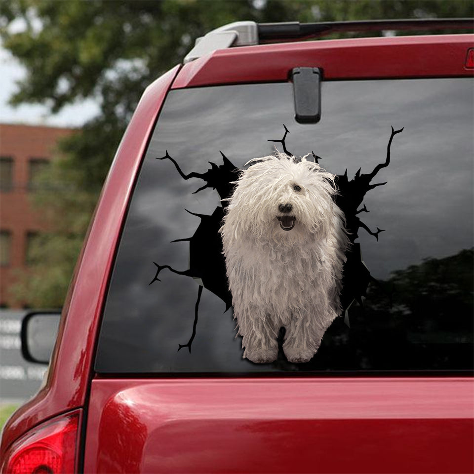 [ld0203-snf-lad]-komondor-crack-car-sticker-dogs-lover