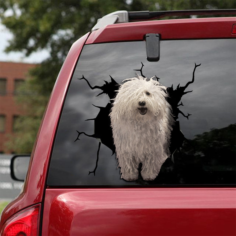 [ld0203-snf-lad]-komondor-crack-car-sticker-dogs-lover