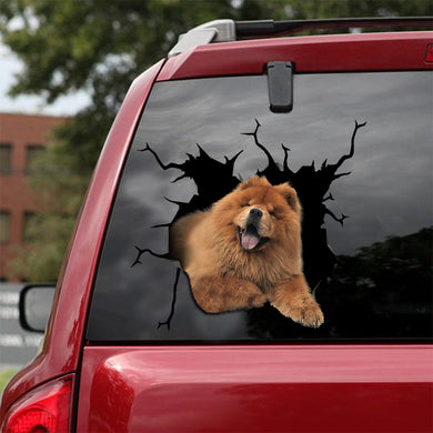 [ld0194-snf-lad]-chow-chow-crack-car-sticker-dogs-lover