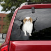 [ld0705-snf-lad]-japanese-chin-crack-car-sticker-dogs-lover